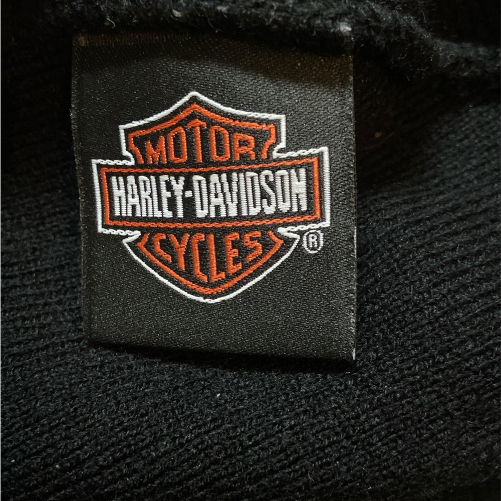 Harley Davidson Youth Black And Orange Hat Beanie - Picture 2 of 5